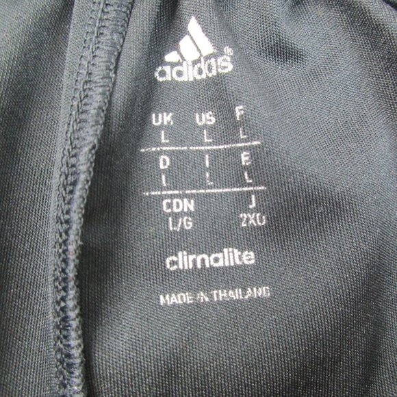 Adidas Climalite Running Shorts Mens Large Black‎ White 3-Stripes Gym Training - Picture 5 of 10